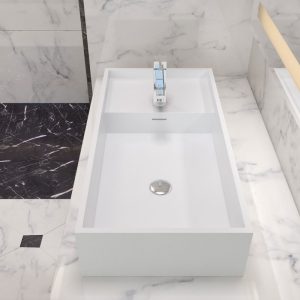 rectangular bathroom basin sink