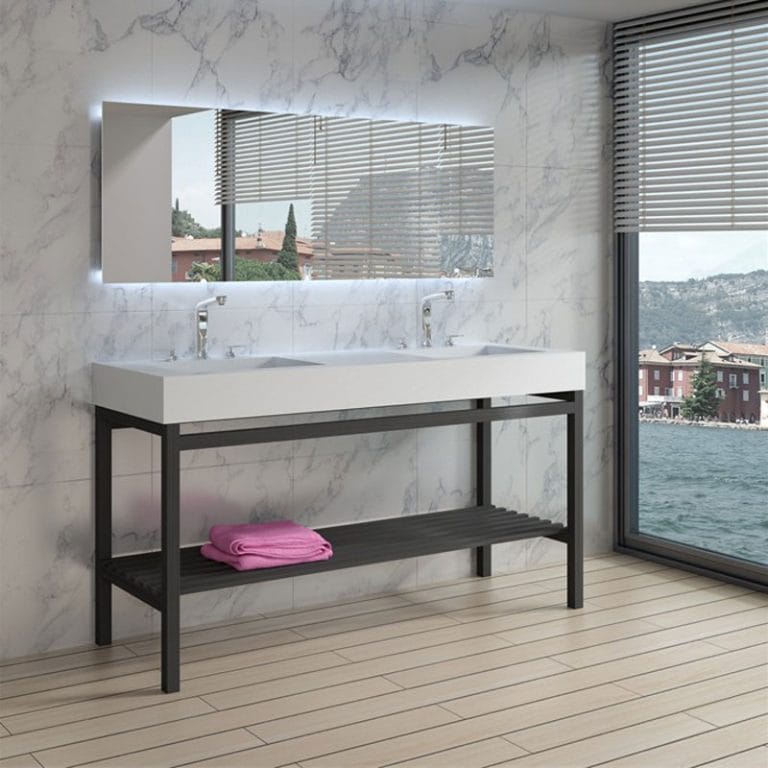 PW27-&-Frame-(1) bathroom vanities modern double sink