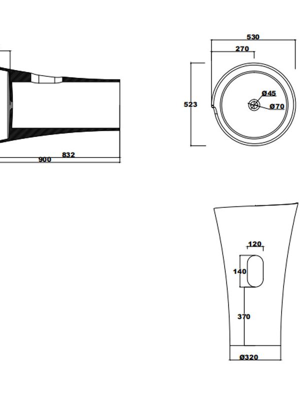 free standing sink