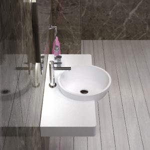 matte stone basin