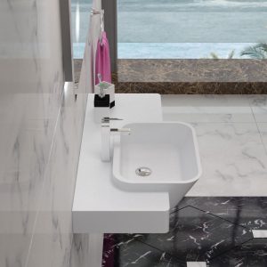 matte stone basin