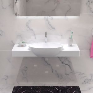 matte stone basin