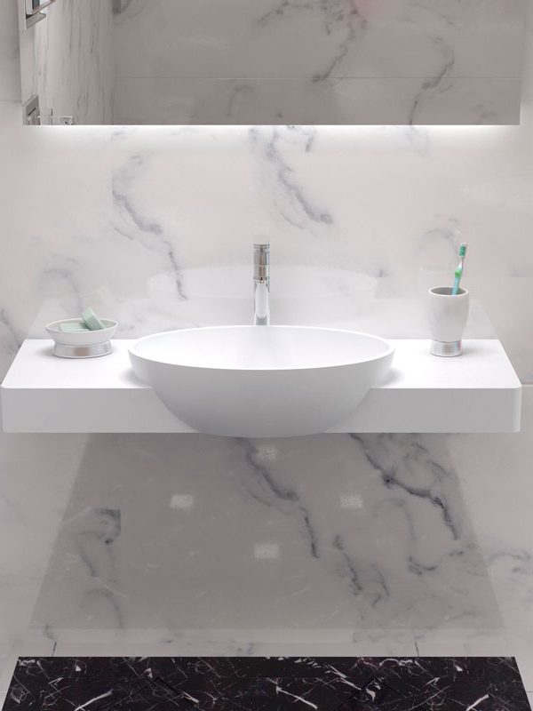 matte stone basin