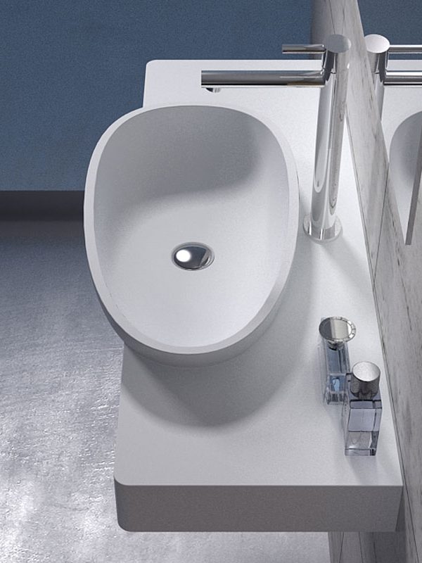 matte stone basin