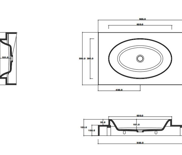 matte colour basin