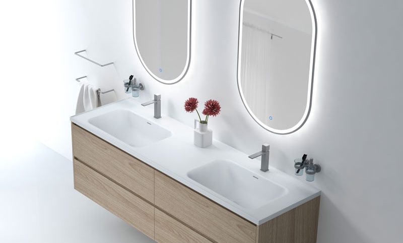 bathroom cabinets vanity modern wall hung