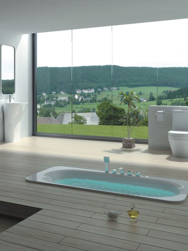 square bath tub